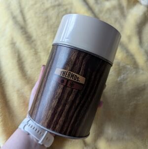 Vintage Thermos Wood Grain Insulated Container